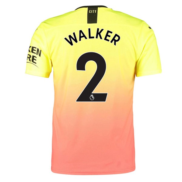 Camiseta Manchester City NO.2 Walker 3ª 2019/20 Naranja